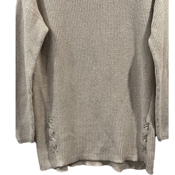 Ana Cream Metallic knit Cream crew neck sweater PXL - Picture 3 of 8